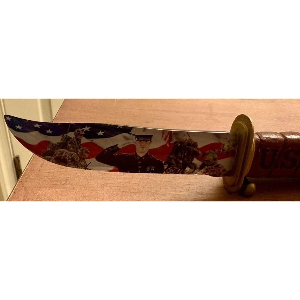 Vintage Hamilton Company U.S.M.C. KA-BAR Knife Leather Grip Limited Edition Rare